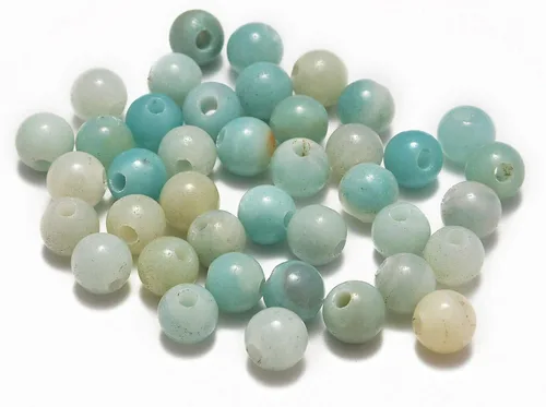 Vista 29 de AD Beads Cuentas de gema natural de 8 mm redondas sueltas con gran agujero de 2,5 mm, 40 piezas (turquesa africana)