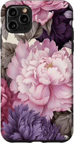 Vista 13 de Elegant Blush Pink And Purple Vintage Floral Rose And Peony Case for iPhone 16