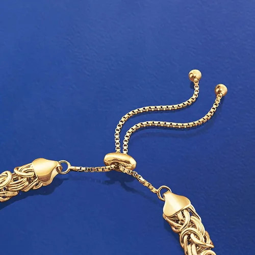 Vista 8 de Ross-Simons - Pulsera de bolo bizantino plata chapada en oro amarillo US_JWEY_B077YT3FQM