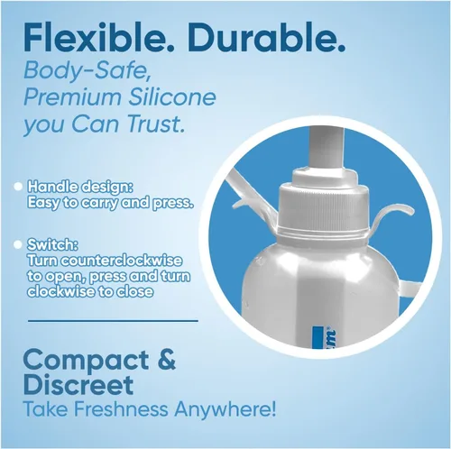 Vista 5 de Botella de enema de acción Cleanstream Pump con boquilla flexible -10.1 fl oz