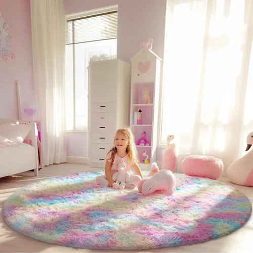 Vista 196 de Ophanie - Alfombras para sala de estar, antideslizante y suave, de felpa grandes y peludas para dormitorio, peludas para niños y niñas, decoración
