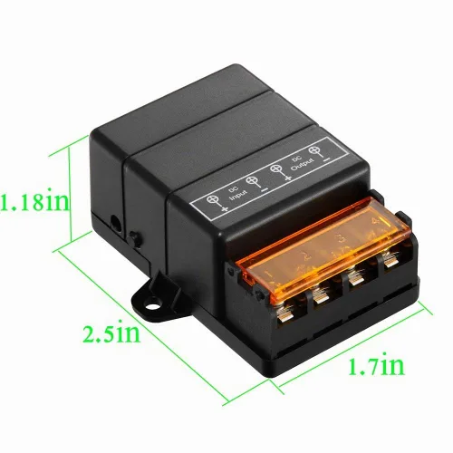Vista 5 de Interruptor remoto inalámbrico de 12 V, CC 12 V/24 V/48 V/72 V/40 A, interruptor RF inalámbrico para puerta de garaje, ventilador, lámpara, bomba