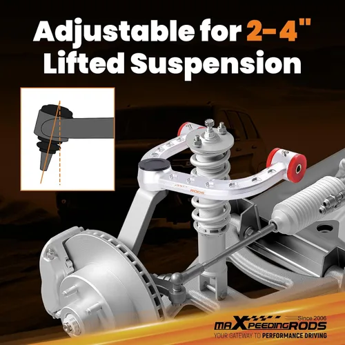 Vista 2 de maXpeedingrods Brazo de control de aluminio de elevación de 2-4 pulgadas para F-150 2004-2020, para Ford Expedition Navigator 2006-2022, brazos