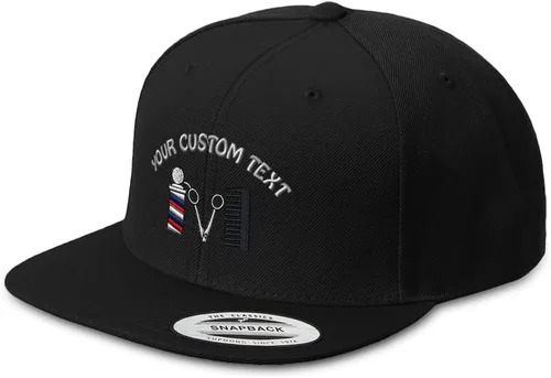 Vista 17 de Speedy Pros Gorra Snapback para hombre, de ala plana, con logotipo de peluquero, bordado, de acrílico