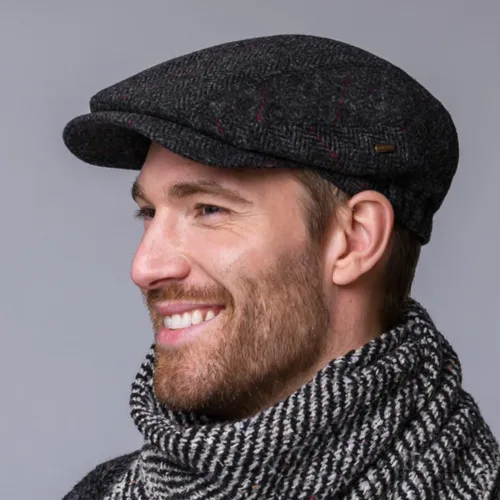 Vista 10 de Mucros Weavers Gorra plana irlandesa para hombre, fabricada en Irlanda, 100% tweed irlandés, verde