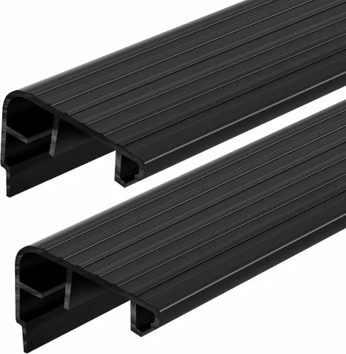 Vista 8 de 4 Pcs 36" L Fixed Vinyl Sill Threshold Cap 1-3/8 Inches High, Dark Brown Marrón oscuro