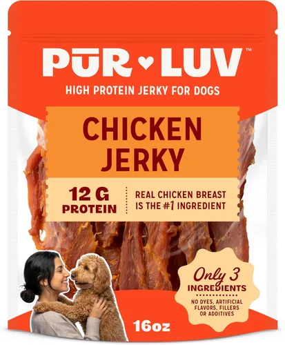 Vista 18 de Pur Luv Paquete de carne seca y kabob, golosinas para perros de cecina, 16 onzas + golosinas K9 de pollo y pato, 12 onzas, fácilmente digeribles