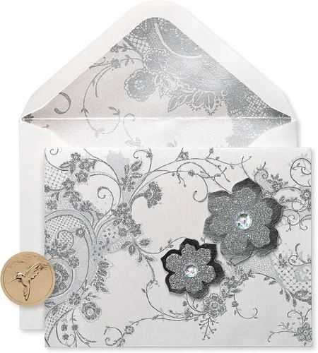 Vista 7 de Papyrus Tarjetas en blanco con sobres, flores tropicales (12 unidades)
