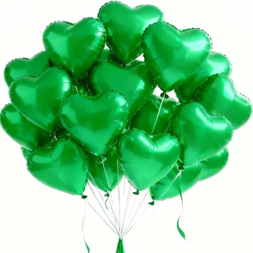 Vista 26 de 100 globos en forma de corazón de 5 pulgadas, globos de aluminio de Mylar de papel de aluminio para decoración de mujeres y niñas, día de San