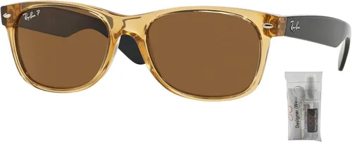 Vista 2 de Ray-Ban RB2132 NEW WAYFARER - Gafas de sol para hombres y mujeres paquete con kit de cuidado de gafas de cortesía de diseñador iWear