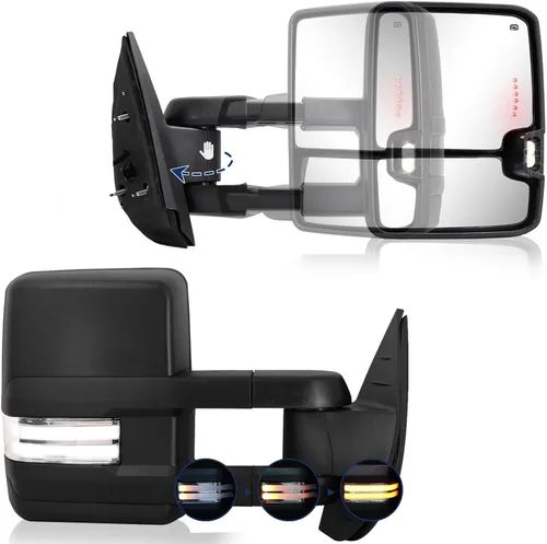 Vista 11 de Switchback - Espejo de remolque para Silverado Sierra, compatible con Chevy Silverado GMC Sierra 2007-2013, espejo de remolque con vidrio calentado