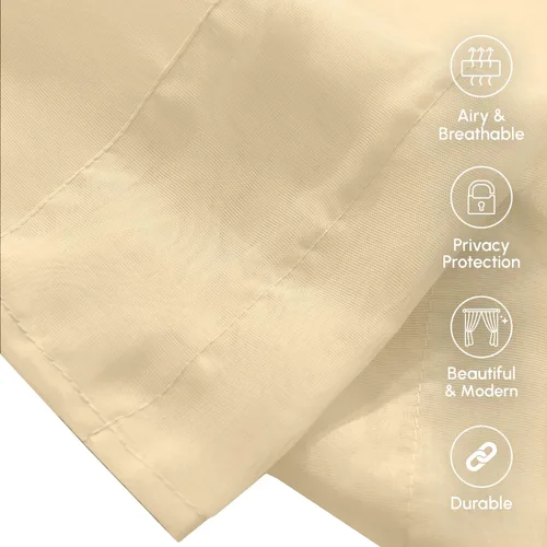 Vista 4 de Elegant Comfort Panel transparente de 2 piezas con bolsillo para barra de 2 pulgadas, cortinas de ventana de 40 pulgadas de ancho x 84 pulgadas