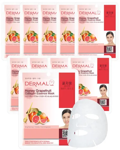 Vista 11 de DERMAL Acai Berry Collagen Essence - Mascarilla facial de 0.81 onzas (0.81 oz), paquete de 10 unidades – Hidratante y reafirmante mantiene la piel
