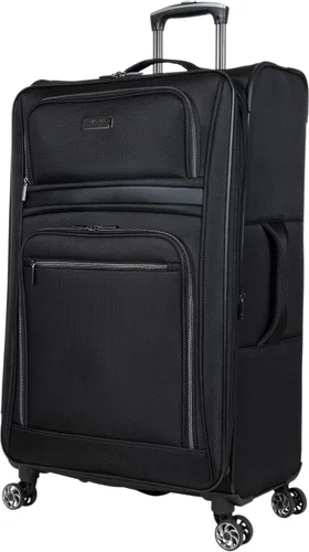 Vista 6 de Kenneth Cole Reaction Rugged Roamer Luggage Collection - Maleta de viaje ligera y expandible con 8 ruedas, Negro -, Rugged Roamer Luggage Collection