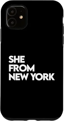 Vista 8 de She from New York Shirt, She's from NY NYC, Bronx, 713 832 Case for iPhone 17
