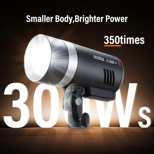 Vista 4 de GODOX AD300Pro II 300Ws Flash estroboscópico monolight, 2.4G TTL 1/8000 HSS 2.4G Flash inalámbrico TTL, 0.01-1.5s tiempo de reciclaje, 350 potencia