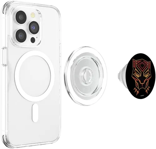 Vista 4 de Marvel Black Panther - Máscara PopSockets MagSafe PopGrip para iPhone