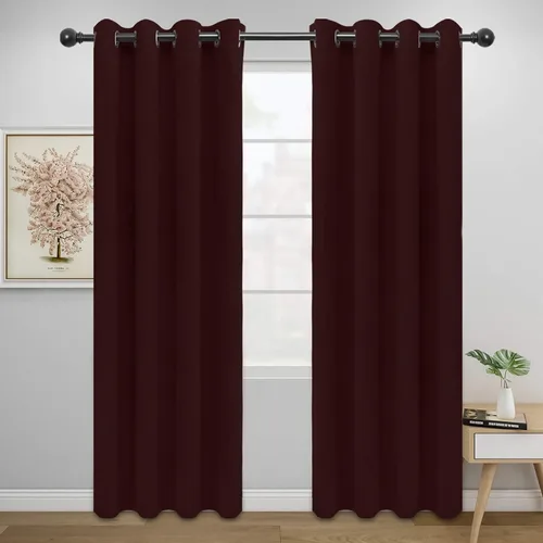 Vista 161 de Easy-Going - Cortinas opacas para dormitorio, aislamiento térmico sólido con ojales, cortinas de ventana para reducción de ruido, cortinas