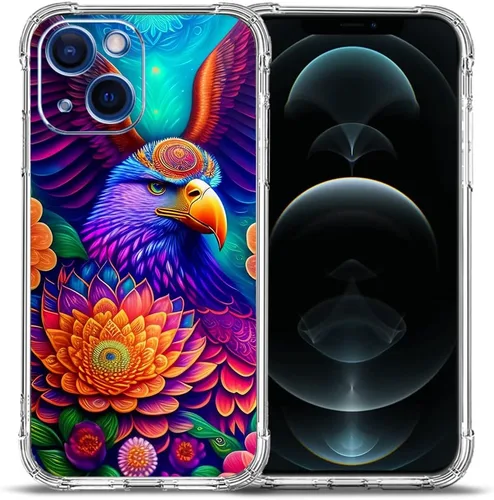 Vista 43 de Funda para iPhone 12, diseño de mariposas azules, rosas, protección contra caídas, a prueba de golpes, TPU de cuerpo completo, resistente a