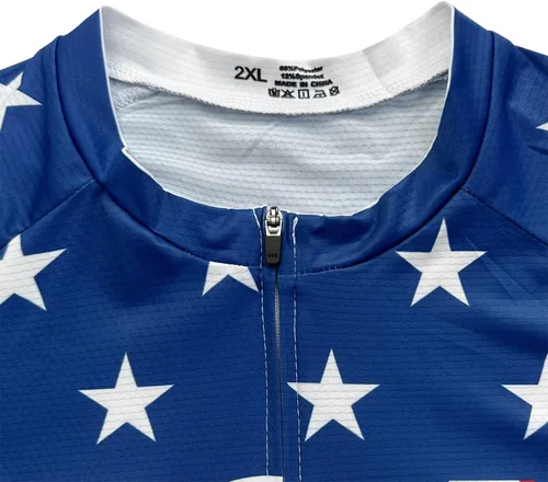 Vista 8 de Lo.gas Camiseta de ciclismo de Estados Unidos para hombre, manga corta, camisetas de ciclismo con bandera americana, ropa de bicicleta de carretera