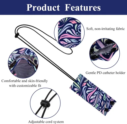 Vista 4 de Soporte para catéter de diálisis peritoneal, cubierta de ducha con cordón para catéter PD Accesorios de diálisis peritoneal compatibles con Baxter