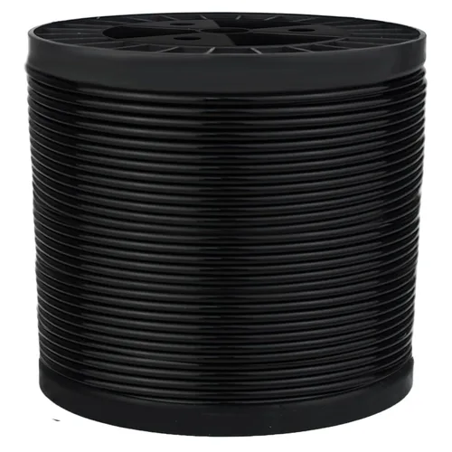 Vista 9 de Cuerda de alambre recubierta de vinilo negro de 100 pies, kit de luces para colgar, kit de barandilla de cable negro, balaustradas de bricolaje, 1/8