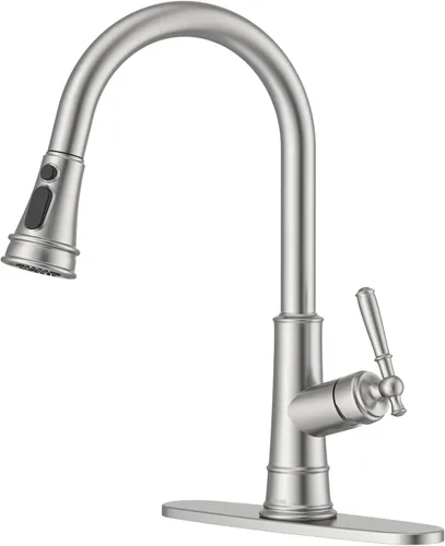 Vista 11 de APPASO Patented Design Black Kitchen Faucet with Pull Down Sprayer Negro