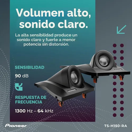 Vista 5 de PIONEER Actualización de tweeter de 1-1/8 pulgadas TS-H150-RA para Toyota