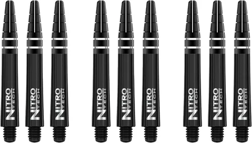 Vista 8 de RED DRAGON Nitrotech Dart Shafts - Transparent Polymer Stems with Flight Locking System for Secure Flight Retention - Available in Short