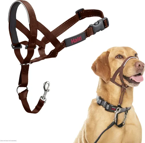 Vista 8 de Collar Halti - Detén a tu perro de tirar de la correa. Ajustable, reflectante y ligero, con banda nasal acolchada. Collar anti-tirón de Negro