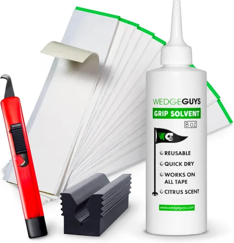 Vista 11 de Wedge Guys Golf Grip Kits for Regripping Golf Clubs - Professional Quality - Options Include Hook Blade, 15 or 30 Tape Strips, 5 or 8 oz Solvent