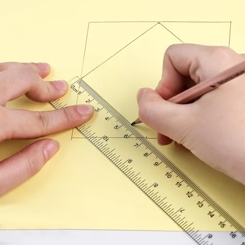 Vista 4 de Koogel Paquete de 2 reglas de plástico transparente, regla recta inastillable de 12 pulgadas con pulgadas y centímetros para la escuela, el hogar