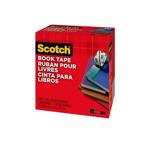 Vista 2 de Scotch Cinta para libros, 3 pulgadas x 540 pulgadas, excelente para reparar, reforzar, proteger y cubrir (845-300)