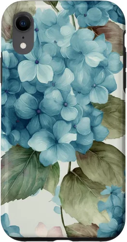 Vista 25 de Watercolor Shabby Chic Blue Hydrangeas Flower Case for iPhone 17