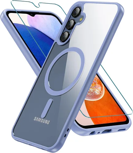 Vista 13 de Funda magnética para Samsung Galaxy A15, Samsung A15 5G con protector de pantalla, [protección contra caídas de grado militar] Funda protectora