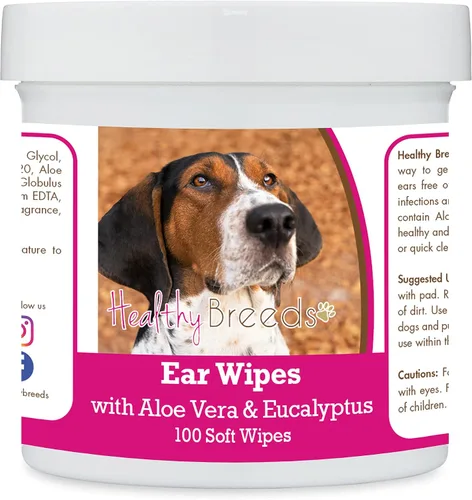 Vista 20 de Healthy Breeds Affenpinscher Toallitas de limpieza de oídos con aloe y eucalipto para perros, 100