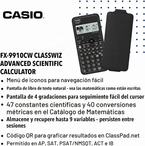 Vista 5 de Casio FX-9910CW-W-IT Calculadora científica