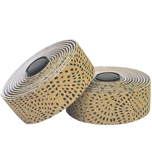 Vista 2 de Cinta de corcho para manillar de bicicleta de carretera, 2 rollos, antideslizante, absorción de impactos, cinta de agarre con tapones de barra