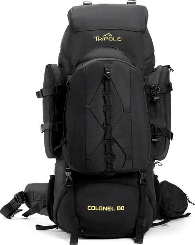 Vista 10 de Tripole Colonel - Mochila de 95 litros + Mochila de día desmontable, Verde militar, Mochila Mochila táctica, mochila de marco interno, mochila