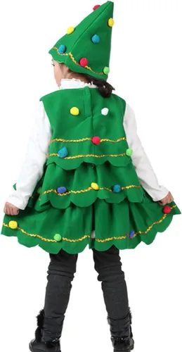 Vista 5 de Gamivast Lightning Deals of Today - Disfraces de Navidad para niños, disfraz de árbol, disfraz de árbol para niños y niñas, vestido B-verde, B-verde