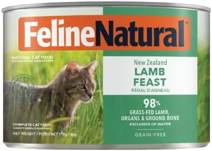 Vista 14 de Feline Natural New Zealand Comida Enlatada para Gatos Alimento Húmedo, Alto en Carne, Bajo en Carbohidratos y Sin Granos Comida Húmeda para Gatos