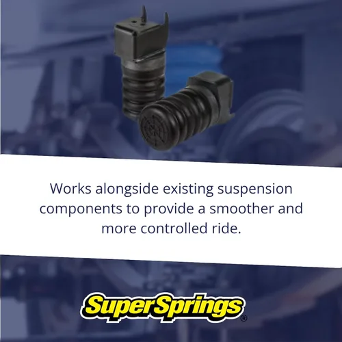 Vista 3 de SuperSprings SSR-117-47 SumoSprings negros traseros izquierdo y derecho se ajustan al F150 4x4 2009 2020 Reduce el hundimiento trasero, disminuye