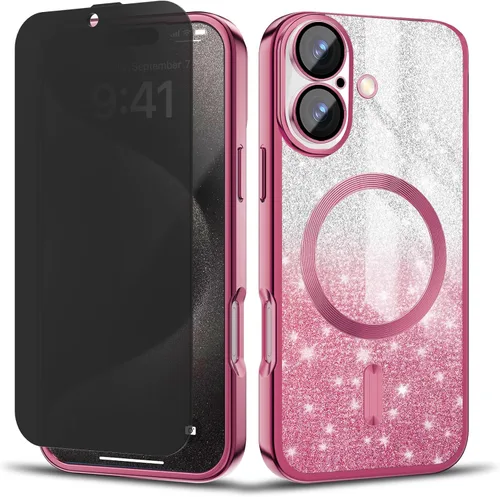 Vista 68 de Funda magnética para iPhone 13 Pro MagSafe con protector de lente de cámara, protección completa, delgada, suave, a prueba de golpes, antiarañazos