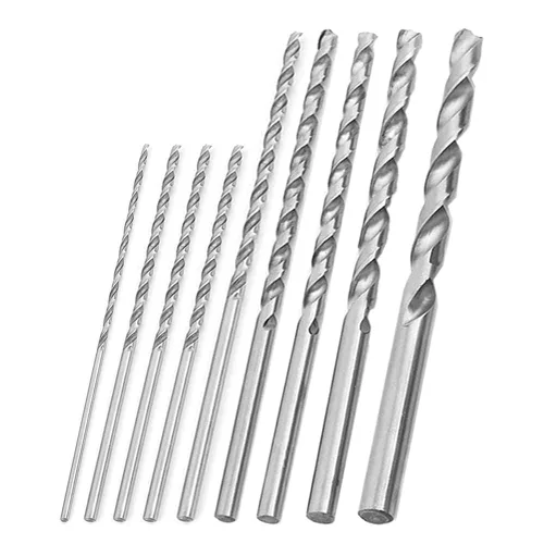 Vista 8 de Juego de 8 brocas helicoidales de 7.874 in extra largas HSS Twist Bits redondos rectos, herramientas de trabajo de madera para madera, plástico