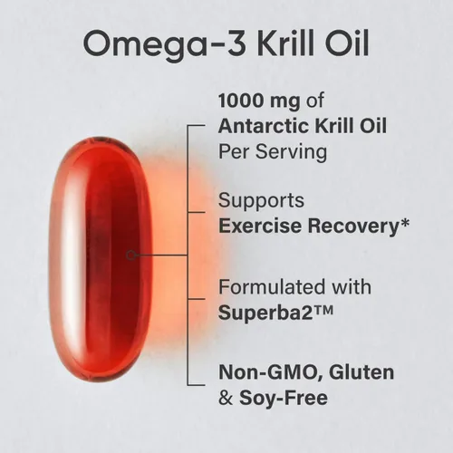 Vista 5 de Sports Research® Paquete de apoyo cerebral: colina extra fuerte 800 mg + aceite de krill omega 3 1000 mg + Magtein® de alta absorción 2000 mg