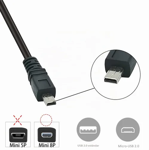 Vista 5 de Cable USB Picture Data Photo Transfer cable para Nikon D3300, Coolpix B500