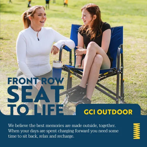 Vista 6 de GCI Outdoor Freestyle Rocker XL Silla de camping - Negro