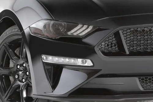 Vista 2 de GT Styling GT0995X - Cubierta para faros delanteros con aspecto de fibra de carbono para Ford Mustang 2018-2020