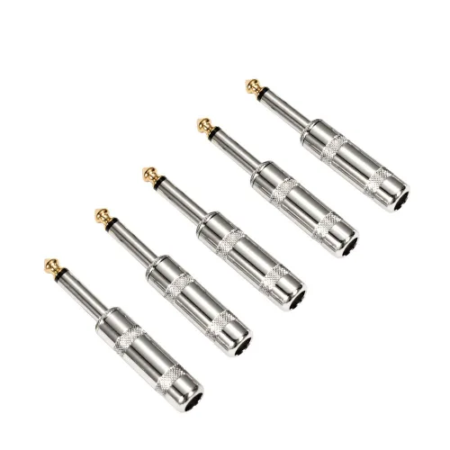 Vista 8 de Enchufe de ángulo recto de 90 grados de audio de 1/4 pulgadas, conector de soldadura TS mono macho resistente de 0.250 in para cables de altavoz