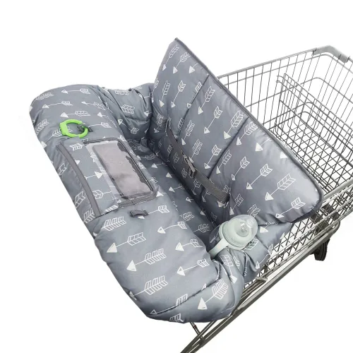 Vista 9 de RHYDEER Funda para carrito de compras para bebé, funda para silla alta 2 en 1, enrolla y listo, ajuste universal